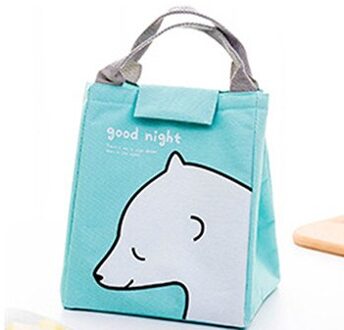 Koeler Lunch Tas Mode Ctue Kat Multicolor Zakken Vrouwen Waterdichte Hand Pack Thermische Ontbijt Doos Draagbare Picknick Reizen groen