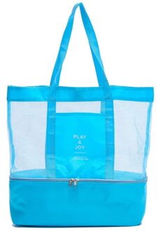 Koeler Picknick Tas Geïsoleerd Picknick Tas Reizen Buiten Opslag Waterdichte Strand Warmte Behoud Draagbare Carry Tote blauw