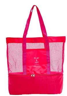 Koeler Picknick Tas Geïsoleerd Picknick Tas Reizen Buiten Opslag Waterdichte Strand Warmte Behoud Draagbare Carry Tote rood