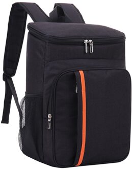 Koeler Rugzak Lunch Geïsoleerde Oxford Doek Unisex Grote Capaciteit Zachte Outdoor Waterdicht Makkelijk Schoon Lekvrije Kruidenier Camping zwart