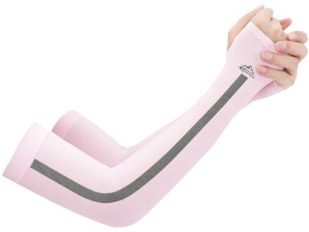 Koeling Arm Sleeves Cover Uv Sun Protection Outdoor Sport Voor Mannen Vrouwen 1 Paar Lichtgewicht Duurzaam Voor Wandelen Camping Toerisme Roze