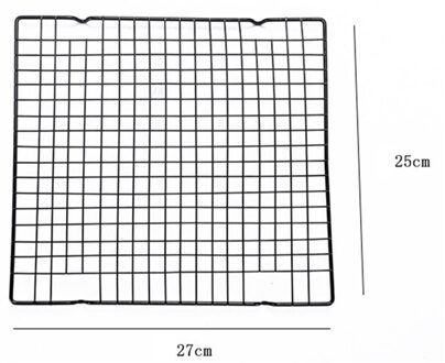 Koeling Rekken Voor Bakken Gebak Koeler Houder Anti-aanbak Draad Grid Cooling Lade Koekjes Brood Cake Drogen Stand Bakken Tools 27X25CM