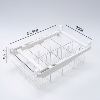 Koelkast Organisator Bin Koelkast Lade Opbergdoos Compartiment Koelkast Lade Voedsel Container Houden Verse Doos Keuken Organizer 8 rooster