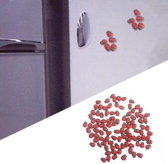 Koelkast Stickers Decoratieve 3D Houten, Spons Stickers Lieveheersbeestje Voor Thuis Verjaardagsfeestje Kerstversiering