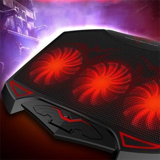Koellichaam Laptop Cooler Cooling Pad Slanke Draagbare Usb (3 Fans) Goede Koeling Effect Voor Games zwart