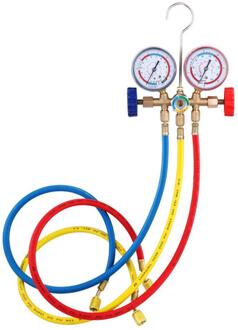 Koelmiddel Manometer Set Airconditioning Gereedschap Met Slang En Haak Airconditioning Koeling Voor R12 R22 R404A R134A