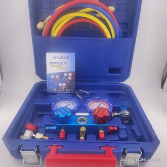 Koelmiddel Manometer Set Auto Airco Gereedschap Met Slang En Haak Voor R134/22/410A Airconditioning koeling WK-P6002S