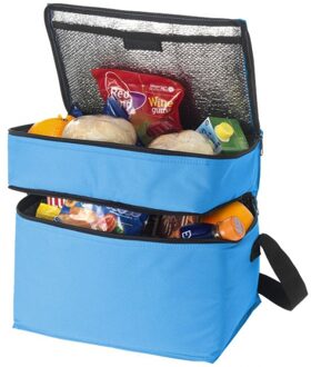 Koeltas 14.7 Liter - Blauw - 2 compartimenten - 30 x 25 x 20 cm - Polyester