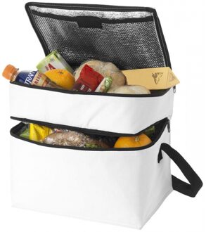 Koeltas 14.7 Liter - Wit - 2 compartimenten - 30 x 25 x 20 cm - Polyester
