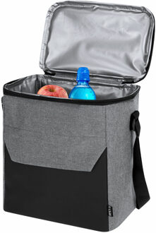 Koeltas Amalfi - voor lunchpakket of drankjes - 15 liter - 23 x 26 x 25 cm - Draagband - Grijs