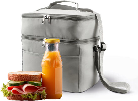 Koeltas Cook Concept - voor lunchpakket of drankjes - 13 liter - 26 x 19 x 26 cm - Draagband - Grijs
