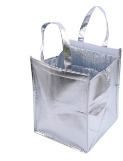 Koeltas Draagbare Voedsel Taart Geïsoleerde Zak Aluminiumfolie Thermische Doos Waterdicht Pak Ijs Lunchbox Levering Zak 6 duim