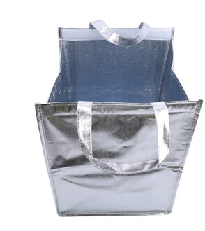 Koeltas Draagbare Voedsel Taart Geïsoleerde Zak Aluminiumfolie Thermische Doos Waterdicht Pak Ijs Lunchbox Levering Zak 8 duim