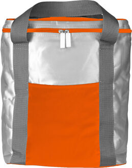 Koeltas - Grote koeltas zilver/oranje - 15 liter - ideaal voor onderweg