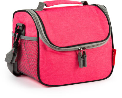 Koeltas/lunchtas Callela - rood - 6.5 liter - 17 x 26 x 20 cm - koelbox tas - picknick/strand - lunc