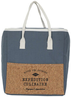 Koeltas Miami - voor lunch en drankjes - 17L - 30 x 28 x 28 cm - Draagband - blauw