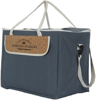 Koeltas Miami - voor lunch en drankjes - 18L - 41 x 24 x 30 cm - Draagband - blauw