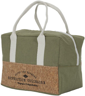 Koeltas Miami - voor lunch en drankjes - 3L - 22 x 14 x 16 cm - Draagband - groen