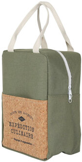 Koeltas Miami - voor lunch en drankjes - 5L - 20 x 11 x 28 cm - Draagband - groen