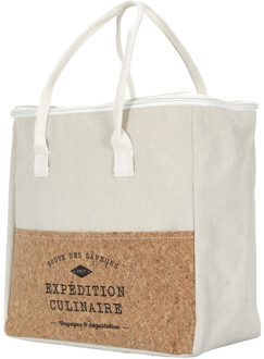 Koeltas Miami - voor lunch en drankjes - 8L - 28 x 14 x 30 cm - Draagband - wit