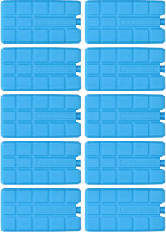 Koeltas of koelbox koelelementen - set van 10x stuks - 15 x 8 cm - 200 ml