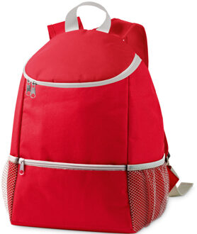 Koeltas rugtas/rugzak 28 x 14 x 34 cm - 10 liter - Rood - Koeltassen - Koeltas