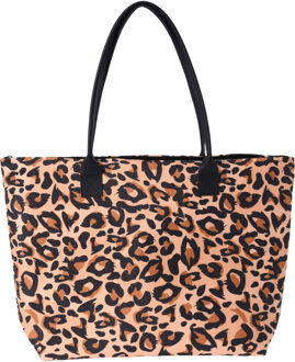 Koeltas strandtas - luipaard print - 8 liter - 47 x 32 cm - polyester - Koeltas Multikleur