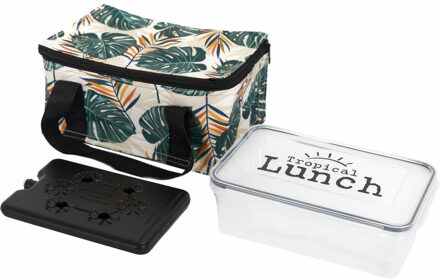 Koeltas Tropical - voor lunch - 3L - 22 x 15 x 11 cm - met koelelement en box