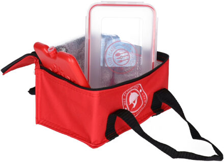 Koeltasje - rood - voor lunch - 3L - 22 x 15 x 11 cm - met koelelement en box