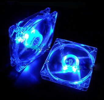 Koelventilator Pc Computer Fan Quad 4 Led Licht 120Mm Pc Computer Case Cooling Fan Mod Rustig Molex Connector Geïnstalleerd Fan 12V 120MM blauw
