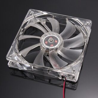 Koelventilator Pc Computer Fan Quad 4 Led Licht 120Mm Pc Computer Case Cooling Fan Mod Rustig Molex Connector Geïnstalleerd Fan 12V 120MM wit