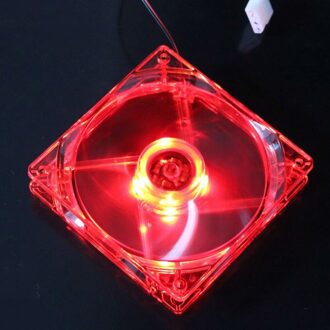 Koelventilator Pc Computer Fan Quad 4 Led Licht 120Mm Pc Computer Case Cooling Fan Mod Rustig Molex Connector Geïnstalleerd Fan 12V rood 120mm