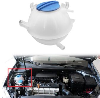 Koelvloeistof Reservoir Expansievat Met Cap Voor Jetta MK5 Golf MK6 Tiguan Passat Cc Kever Eos A3 Tt 1K0121407A