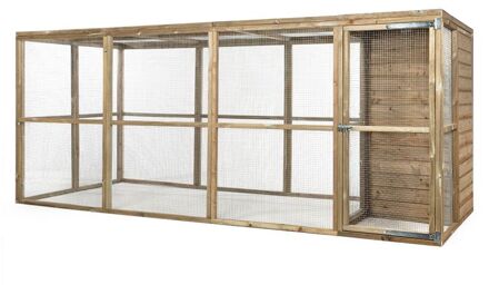 Koen - Volière - 448x179x183 cm - Hout