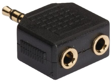 König 3.5 mm male/2 x 3.5 mm female audio-verdeler Antraciet