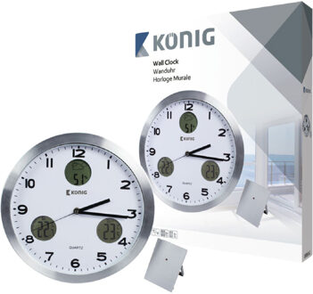 König Kn-cl30n Wandklok Met Weersvoorspelling