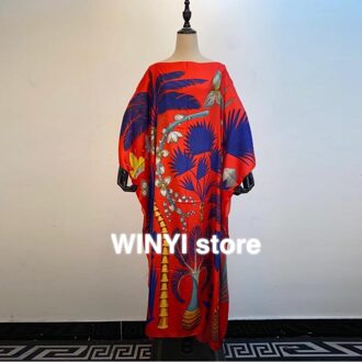 Koeweit Dashiki Jurk Print Bohemen Hijab Losse Elegante Moslim Abaya Bazin Gewaad Toga Broder Riche Sexy Lady Party Maxi Strand 2