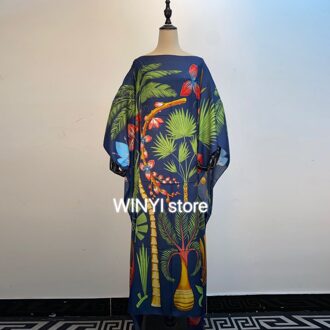 Koeweit Dashiki Jurk Print Bohemen Hijab Losse Elegante Moslim Abaya Bazin Gewaad Toga Broder Riche Sexy Lady Party Maxi Strand 4