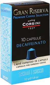 Кофе в капсулах Nespresso® Caffe Corsini Gran Riserva Decaffeinato 52г (10 х 5.2г)