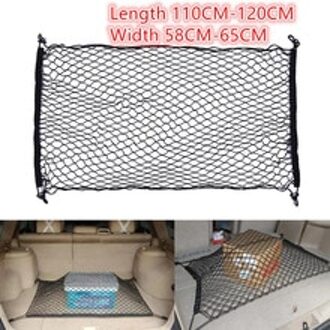 Kofferbak Achter Cargo Organizer Opslag Elastische Mesh 4 Haken Netto Houder Bagage Stretch Auto-interieur Decoratie