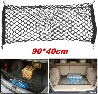 Kofferbak Auto Achter Cargo Organizer Opslag Elastische Carrier Mesh Netto Nylon 90x40 cm Auto Interieur Opbergzakken Opbergen opruimen
