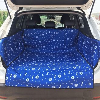 Kofferbak Hond Carrier Waterdichte Dog Car Seat Cover Opvouwbare Oxford Protector Kussen Huisdier Mat Hangmat Kat Anti-Vuile Autostoel hond blauw