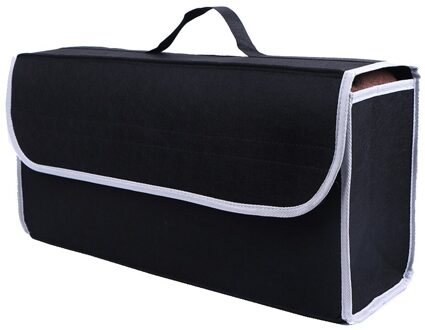 Kofferbak Opslag Vilt Doek Opvouwbare Afwerking Box Organizer In De Auto Multifunctionele Duurzaam Opbergdoos Auto Accessoires zwart
