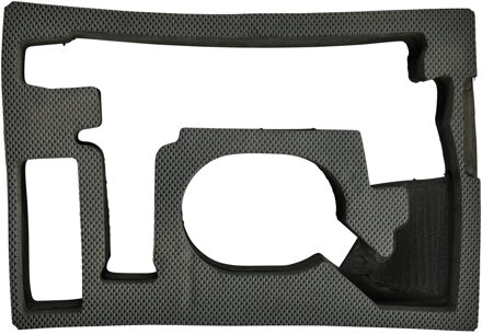 Kofferinzet/inlay aluminium koffer zilver boven - 837444-9