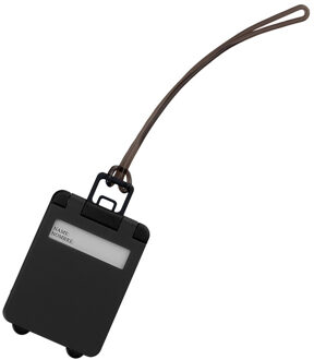 Kofferlabel - 9,5 cm - Reiskoffer reisaccessoires - zwart - beschrijfbaar