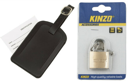 Kofferlabel/bagagelabel incl. hangslot - Bagagelabels