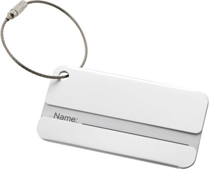 Kofferlabel Discovery - zilver - 8 x 4 cm - reiskoffer/handbagage label - Bagagelabels