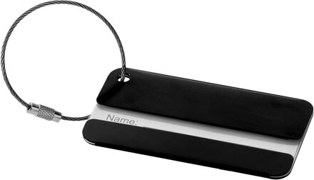 Kofferlabel discovery - zwart - 8 x 4 cm - reiskoffer/handbagage label