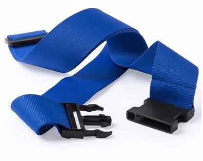 Kofferriem verstevigende sluit riem - 180 x 5 cm - blauw - Clipsluiting - Reizen - Polyester