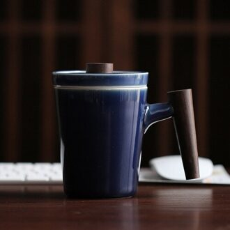 Koffie Blauw Grote Thee Mokken Keramische Bulk Eco Vriendelijke Reizen Mok Paar Creatieve Tazas De Cafe Herbruikbare Cup Met deksel EA60MK stijl 2